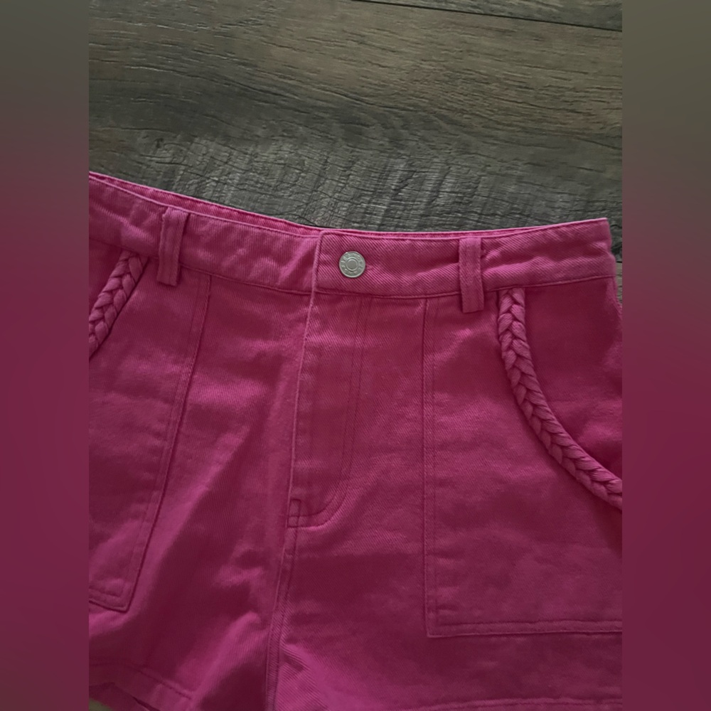 High-Rise Pink Women's Shorts - Picture 8 of 11